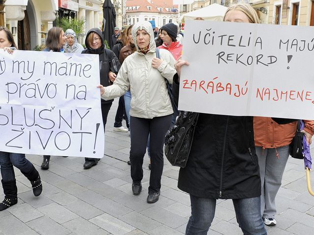učitelia, štrajk