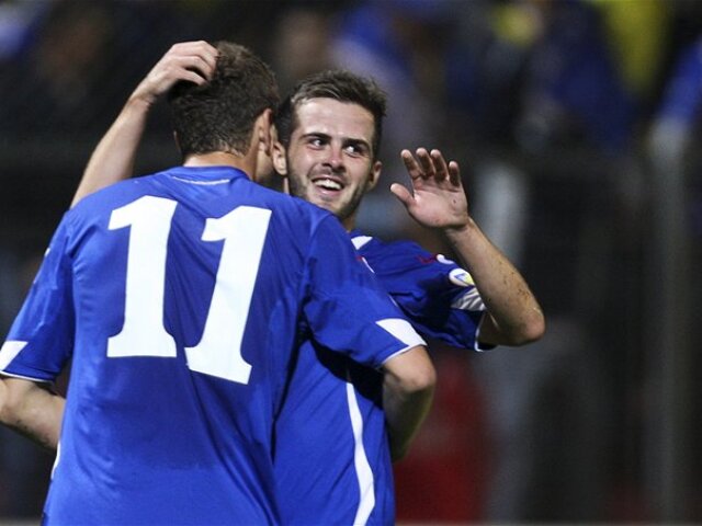 Edin Džeko, Miralem Pjanič. 