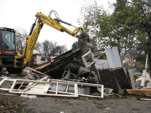búranie osady v Košiciach