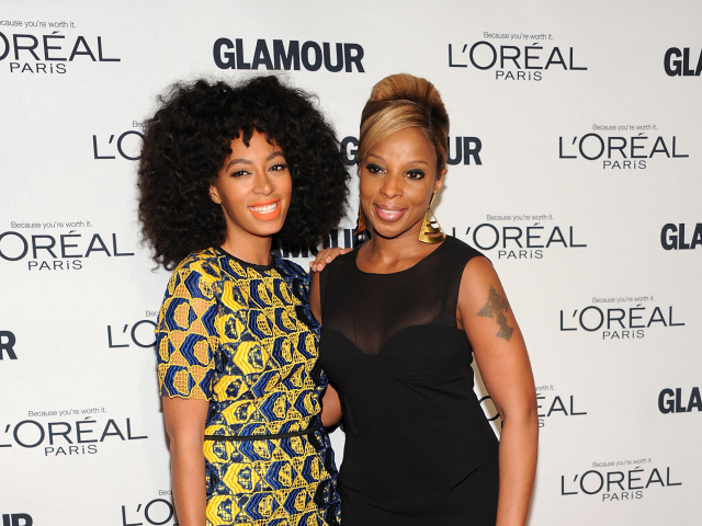 Solange Knowles (vľavo) a speváčka Mary J. Blige