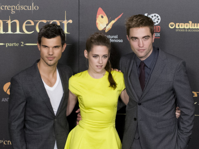 Taylor Lautner, Kristen Stewart a Robert Pattinson