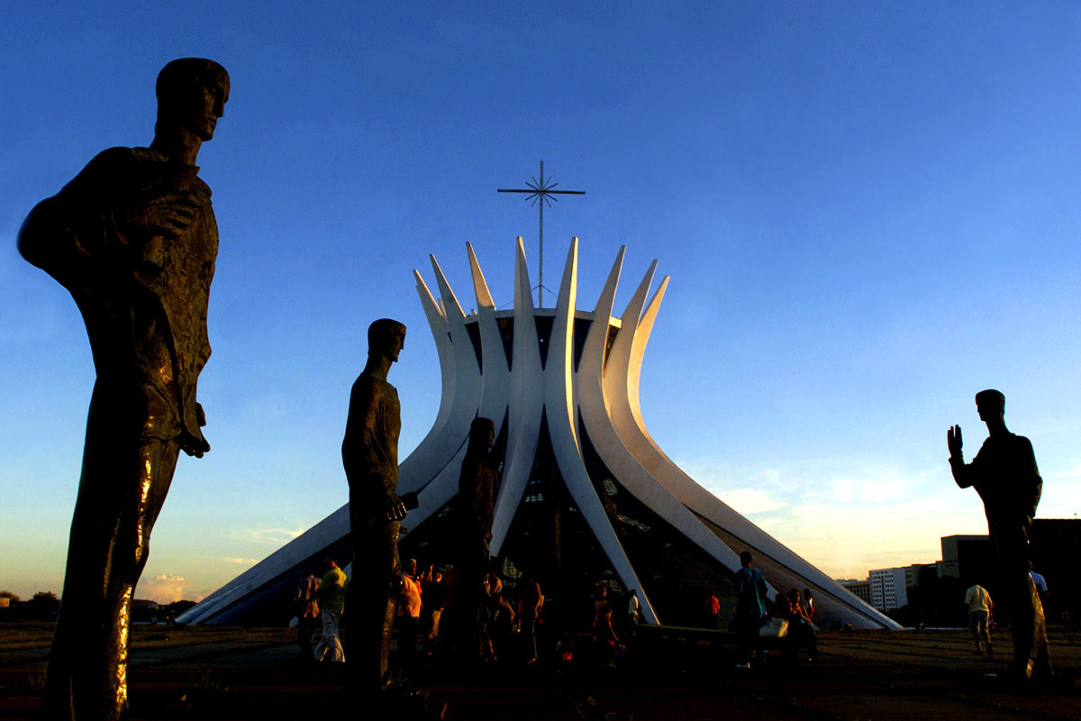 APTOPIX Brazil Obit Niemeyer Katedrála v meste Brazília