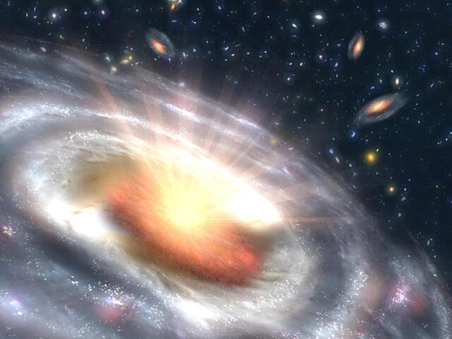 galaxia, kvazary, vesmír, čierna diera
