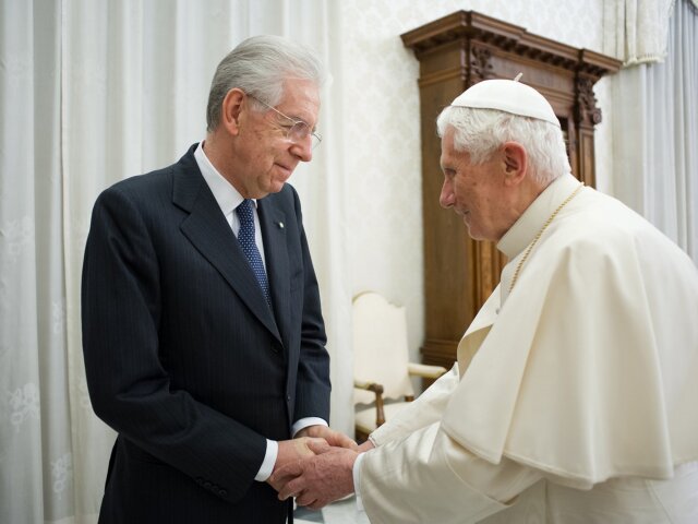 Mario Monti, Benedikt XVI.
