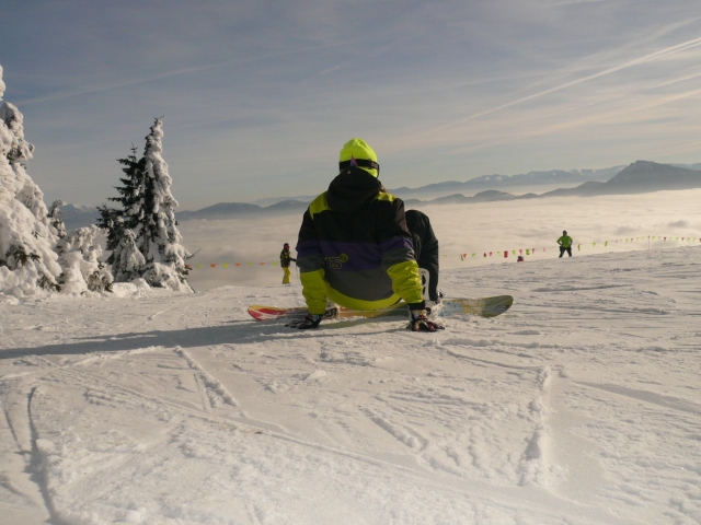 prazdniny, zima, snowboard