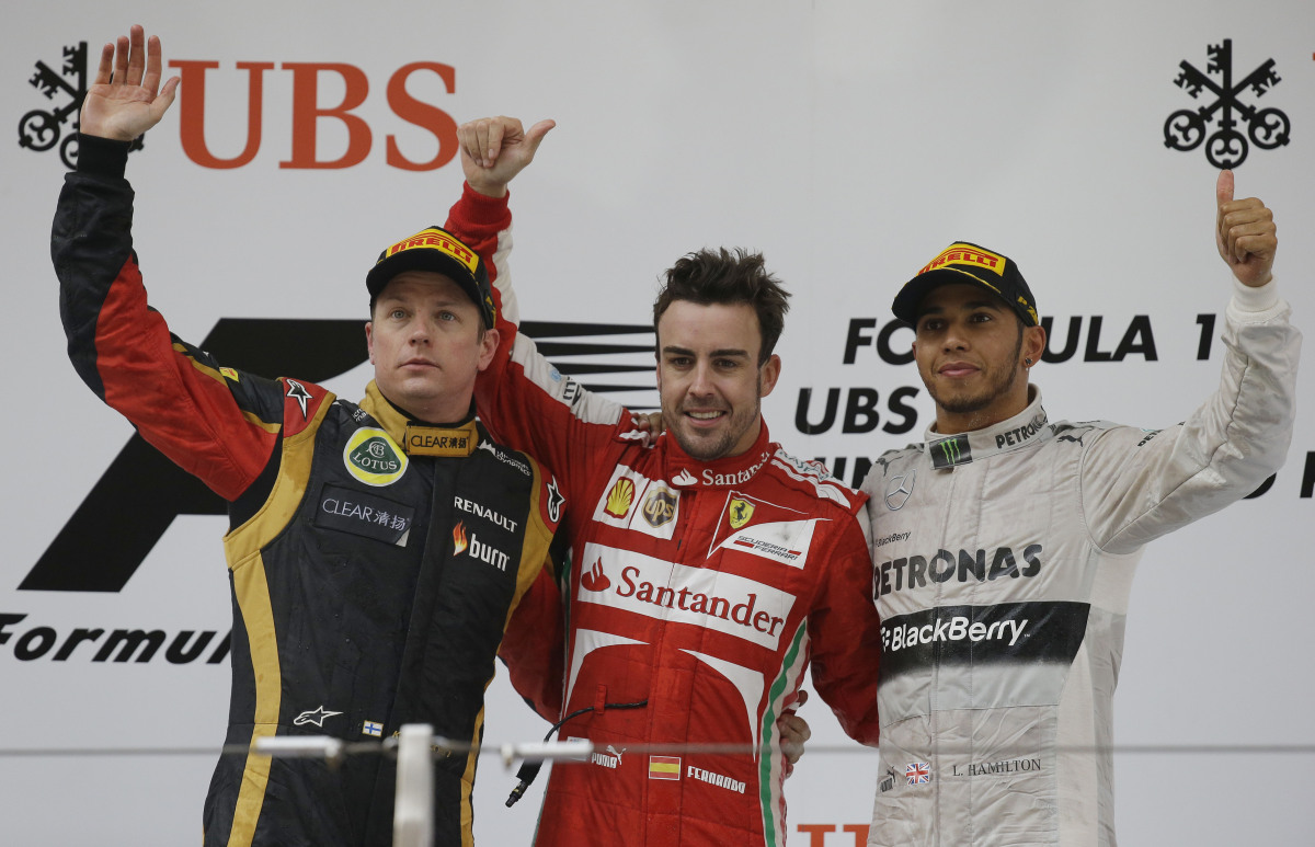 Alonso, Räikkonen, Hamilton