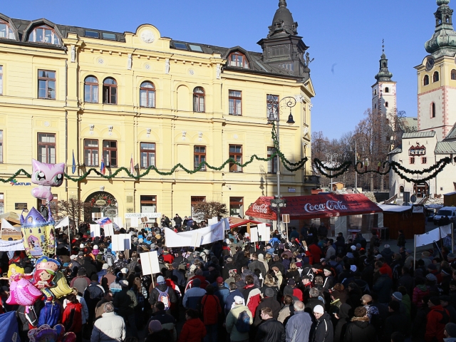 detva, zlato, ťažiari, protest