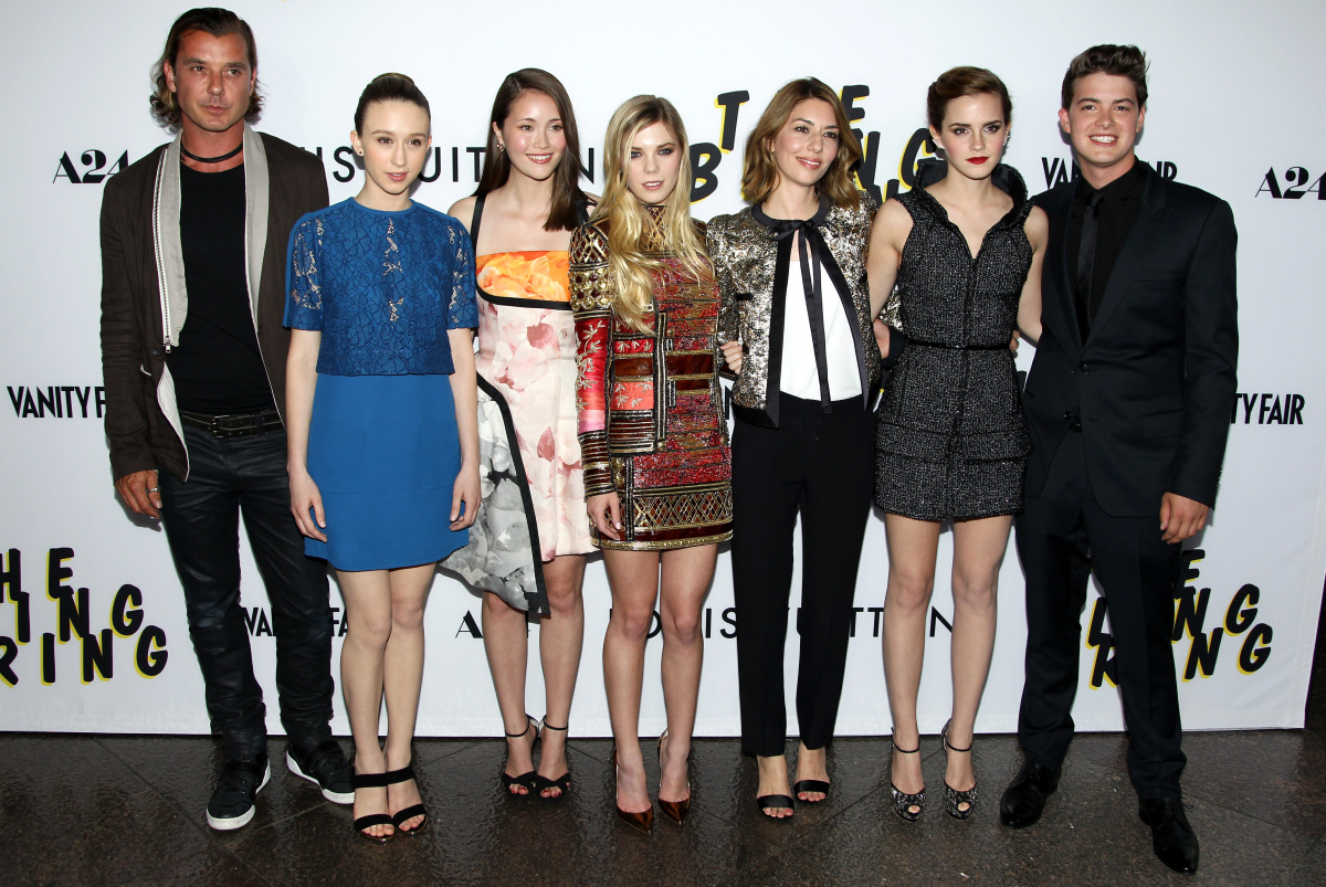 Gavin Rossdale, Taissa Farmiga, Katie Chang, Claire Julien, Sofia Coppola, Emma Watson a Israel Broussard