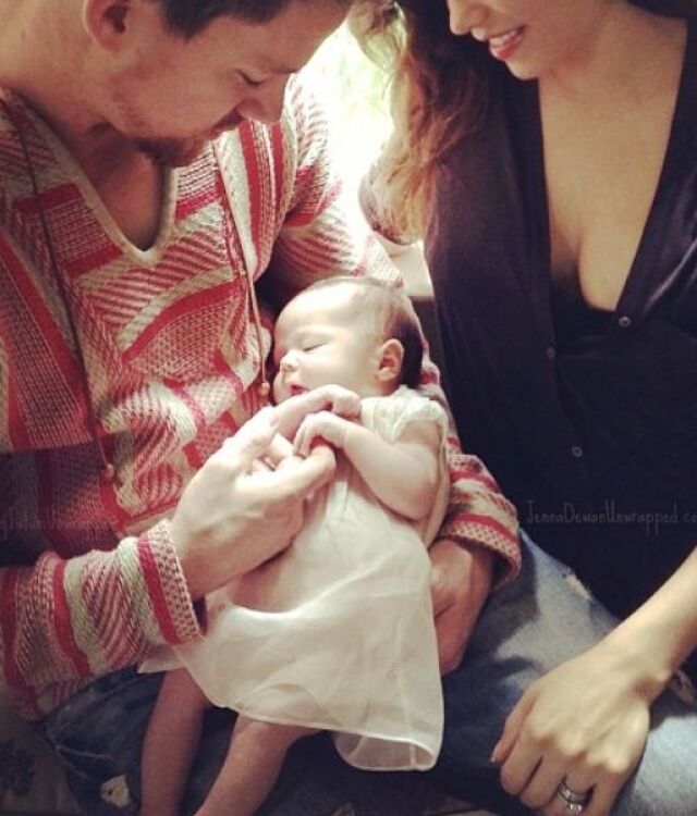 Herec Channing Tatum a jeho manželka Jenna Dewan s dcérkou Everly. 