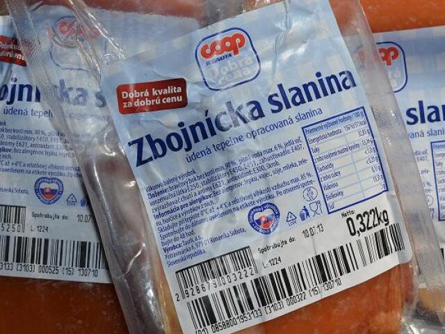 slanina, čiarový kód, GS1 DataBar