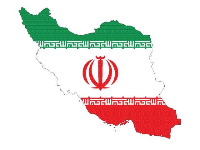 irán, mapa, znak