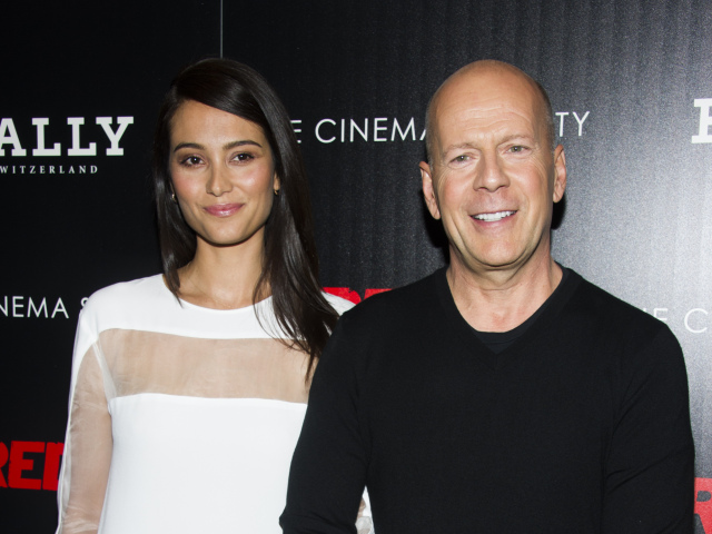 Herec Bruce Willis a jeho manželka Emma Hemming. 