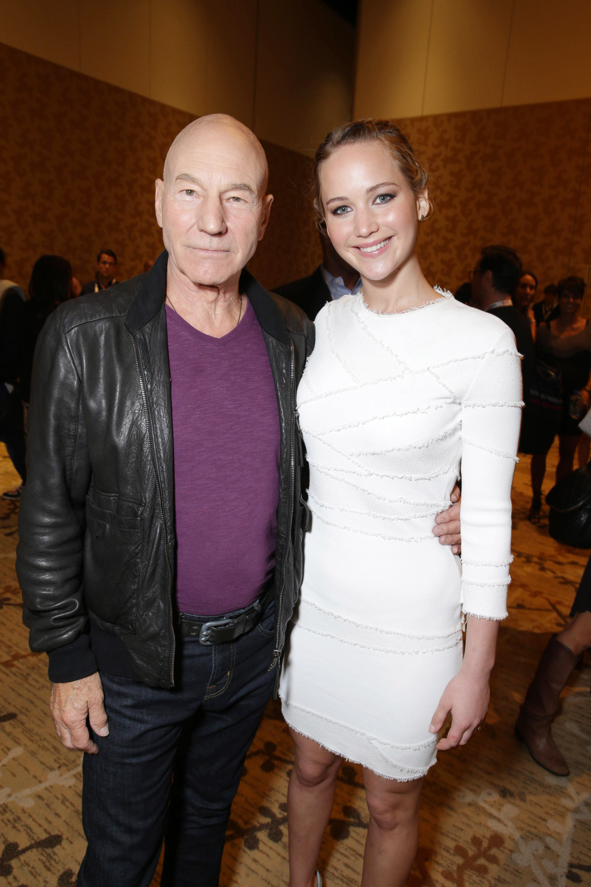 Patrick Stewart a Jennifer Lawrence