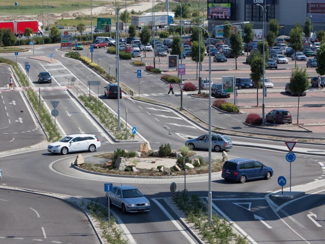 doprava, kruhová križovatka, kruhový objazd