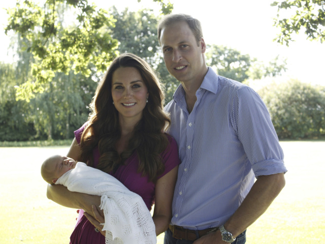 princ William, princ George a vojvodkyňa Catherine