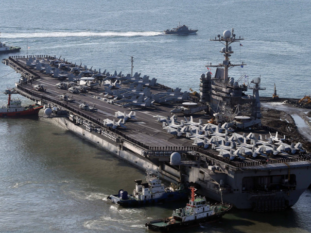 lietadlová loď, loď, USS George Washington, KĽDR, USA, Južná Kórea