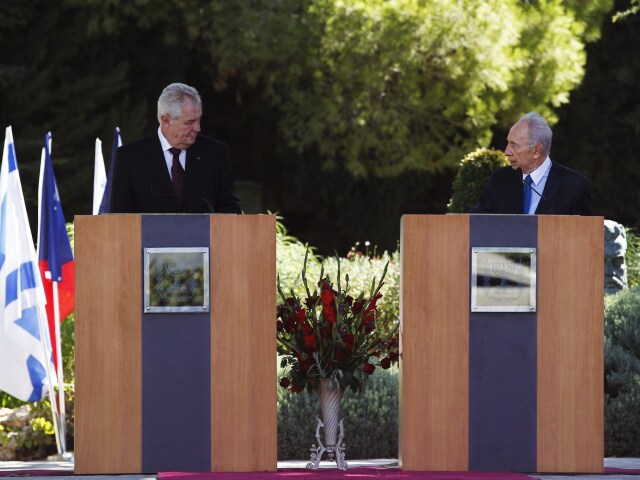 Zeman, Peres, Izrael