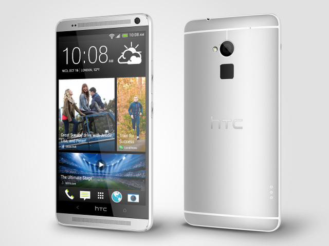 HTC One max Glacial Silver Perspective Right
