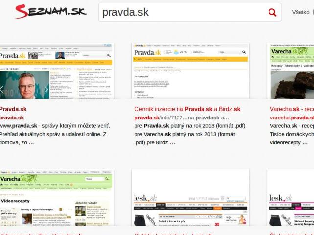 Seznam.cz, vyhľadávač, Seznam.sk, Seznam, Pravda.sk
