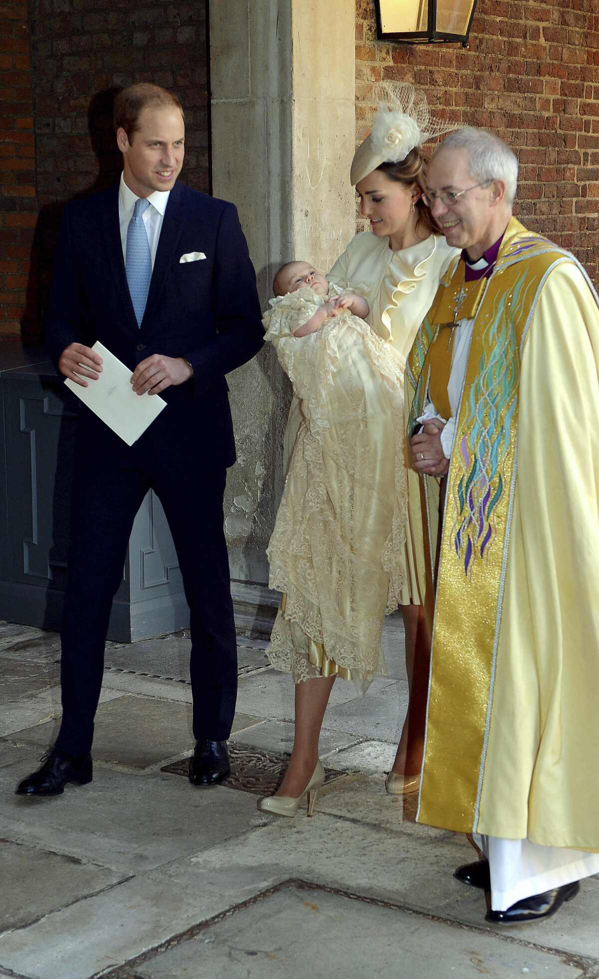 Vojvodkyňa Catherine, jej manžel - princ William a arcibiskup z Canterbury Justin Welby.