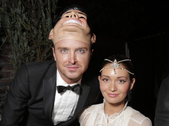 Herec Aaron Paul a jeho manželka Lauren Parsekian.