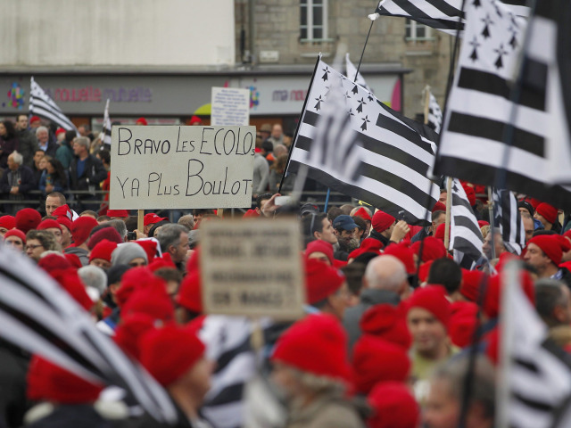 Francúzsko, Bretónsko, protest, ekodaň