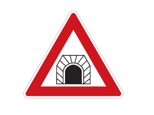 značka, doprava, tunel