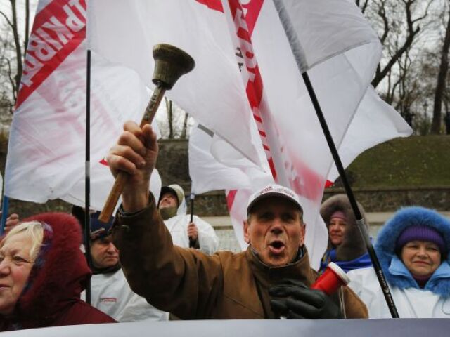 Ukrajina, protest, ľudia, 