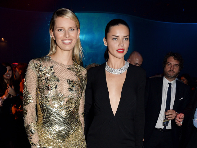 Karolína Kurková a Adriana Lima
