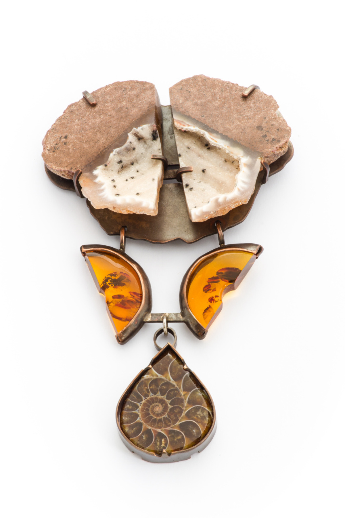 1-Brosna Cleoniceras- Bronz  Jantar  Amonit  Achat
