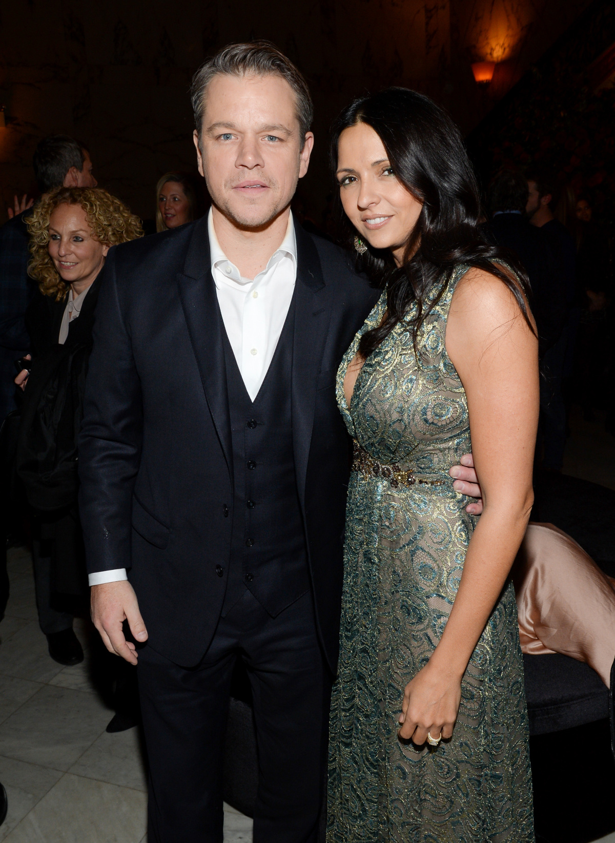 Herec Matt Damon a jeho manželka Luciana Barroso.