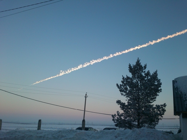 Stopa, nebo, Čeľabinsk, meteorit