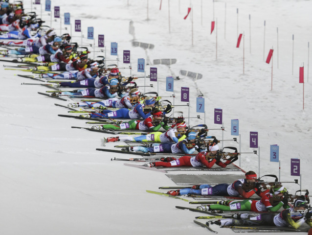 ZOH 2014, Soči, biatlon, biatlonisti, strelnica