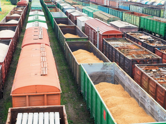 cargo, vlaky, železnice, vagóny