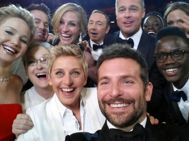 86th Academy Awards - selfie, DeGeneres, Oscar