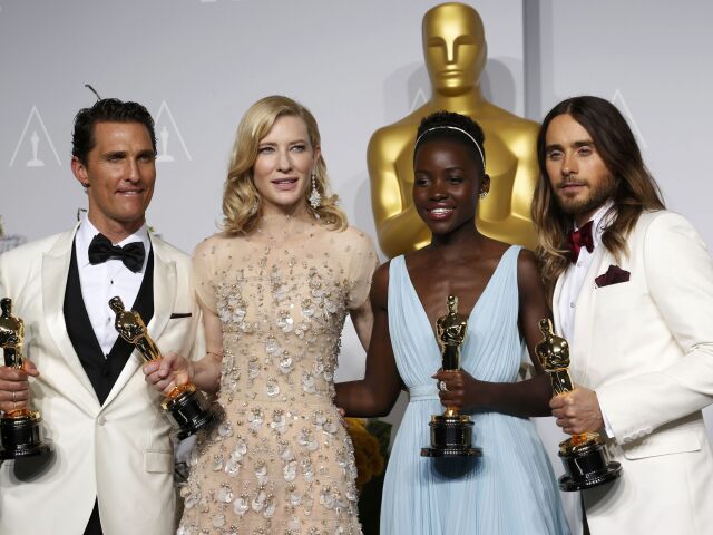 Víťazi tohtoročných hereckých kategórií - zľava: Matthew McConaughey, Cate Blanchett, Lupita Nyong'o a Jared Leto.