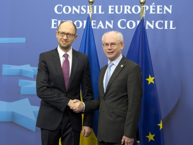 EÚ, Herman Van Rompuy, Arsenij Jaceňuk