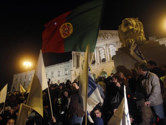 Portugalsko, policajti, demonštrácie