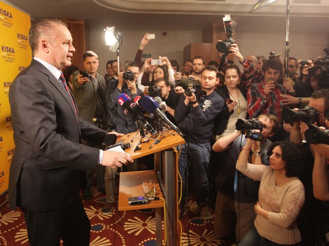 andrej kiska, volby 2014, postup