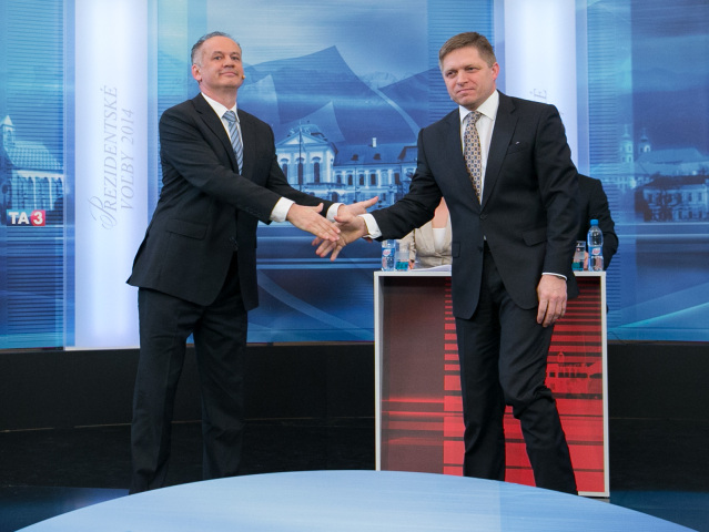 Andrej Kiska, Robert Fico, prezidentske volby 2014, duel TA3