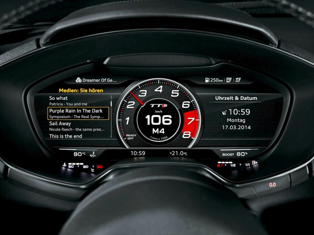 Audi TT - digitálne prístroje
