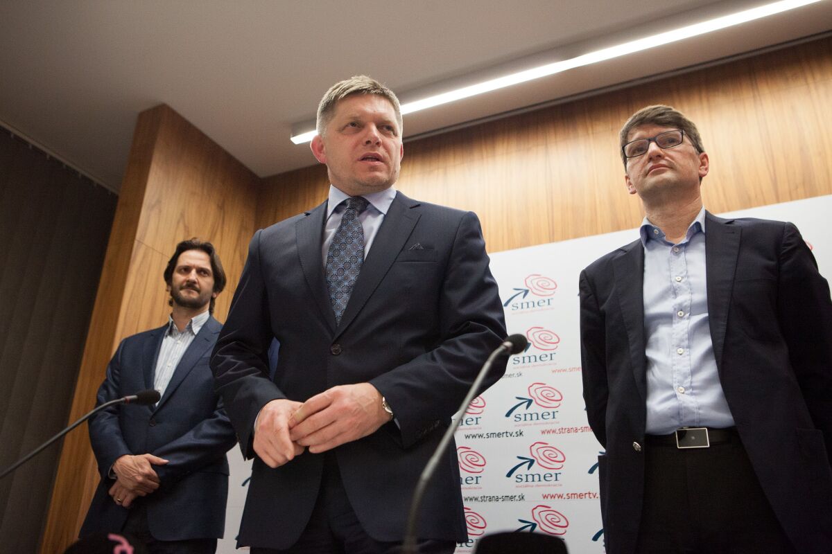 Robert Fico, Robert Kaliňák, Marek Maďarič, prezidentske volby 2014, Smer