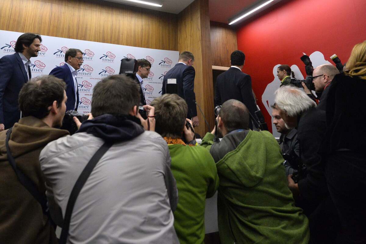 Robert Fico, Robert Kaliňák, Pavol Paška, Marek Maďarič, prezidentské voľby 2014,Smer,