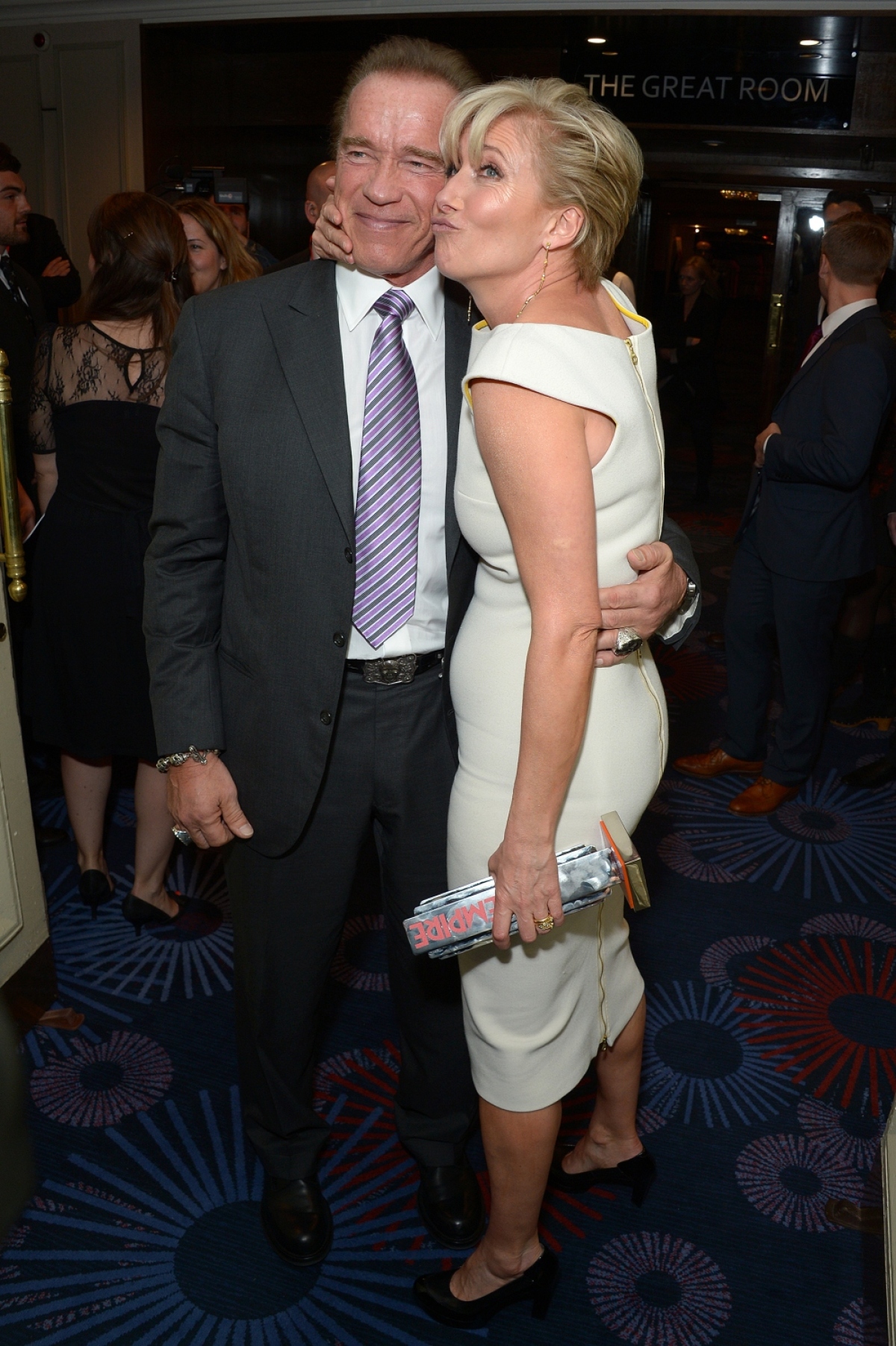Arnold Schwarzenegger (vľavo) a Emma Thompson