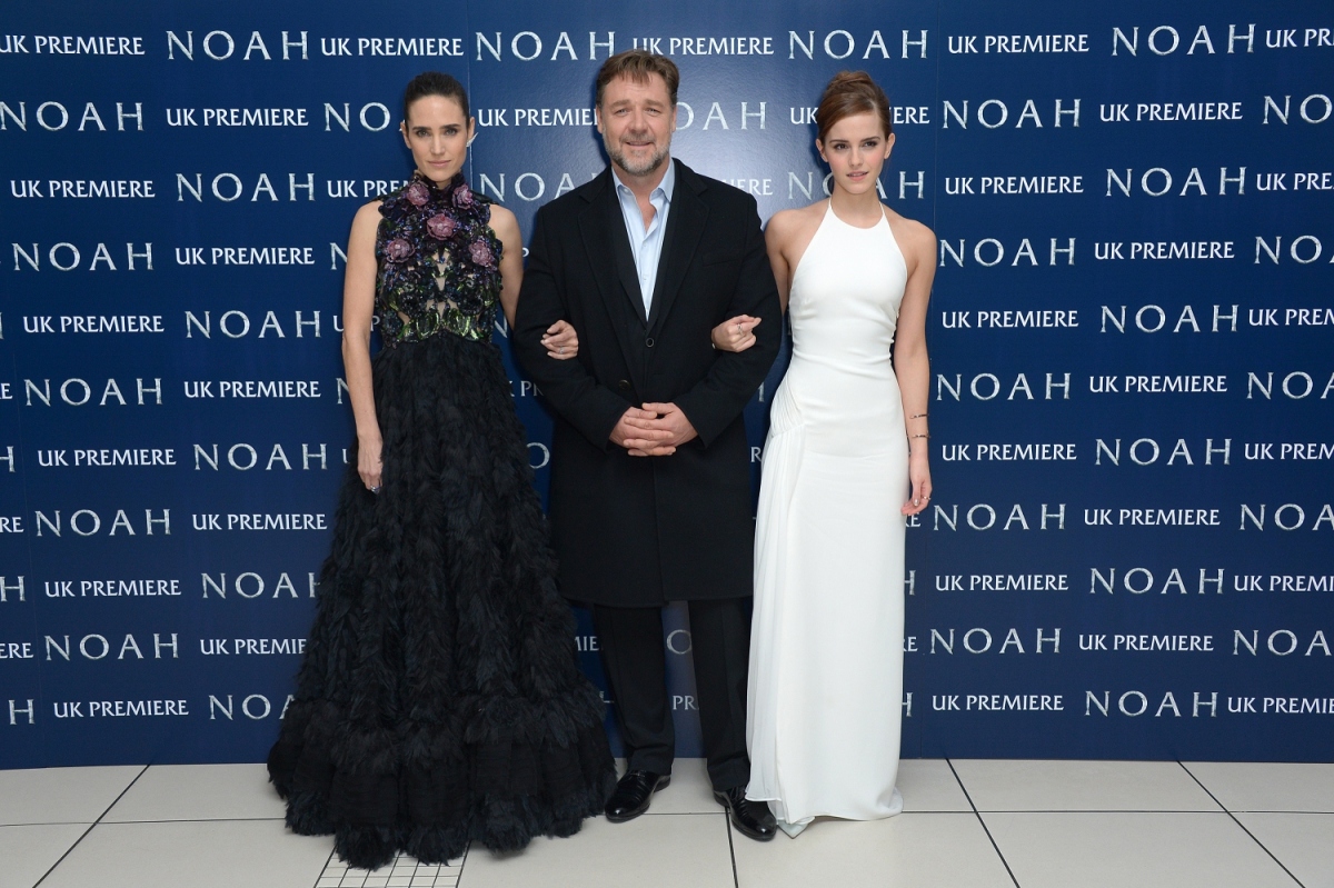 Jennifer Connelly (vľavo), Russell Crowe a Emma Watson