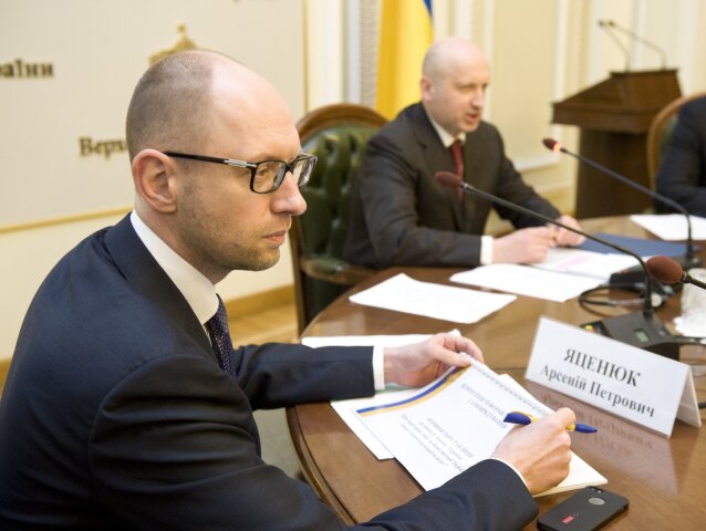 Ukrajina, Oleksander Turčynov, premiér, prezident