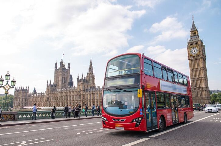 Londýn, Big Ben, double decker, autobus,