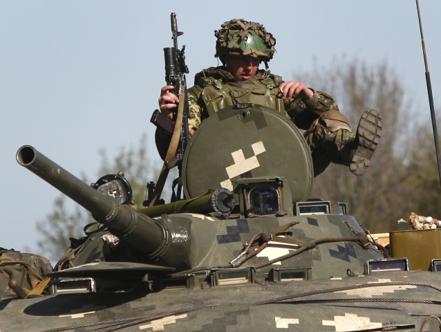 Ukrajina, Slaviansk, vojak, tank,