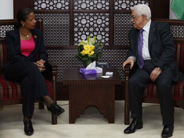 Izrael, Palestía, Mahmúd Abbás, Susan Riceová
