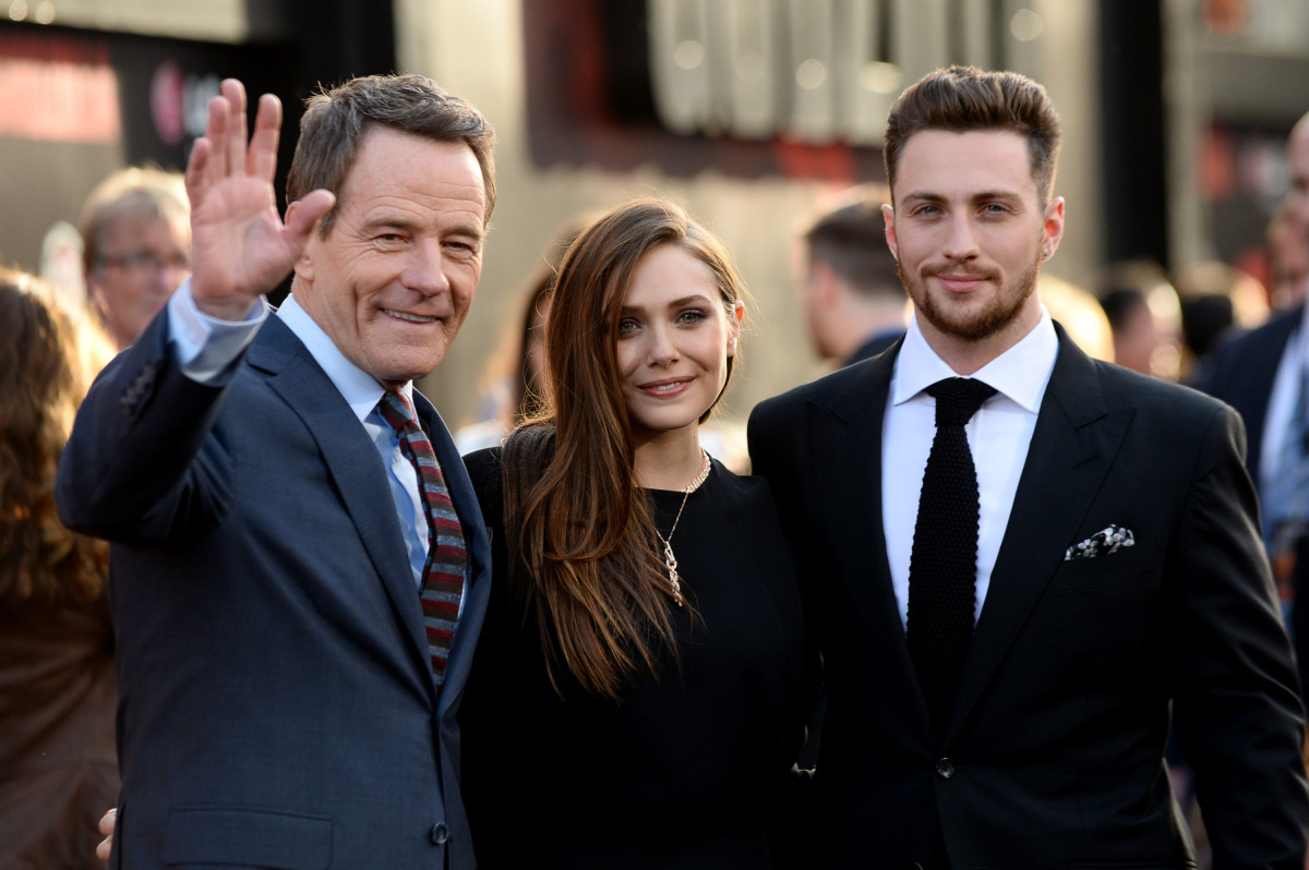 Bryan Cranston, Elizabeth Olsen a Aaron Taylor-Johnson